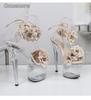 17CM Women's Flower Transparent Platform Stiletto Heeled Sandals Cross-tie Strap Ladies Fashion High Heel Sandals Tacones Mujer