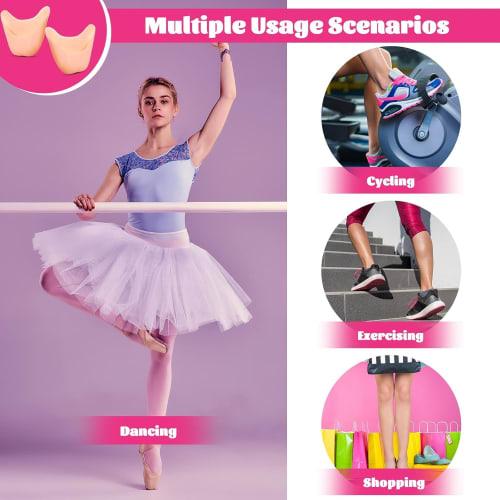 SATiNU Ballet Gel Toe Pads, Toe Support and Protection (One Size Fits All, Beige)