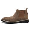 Autumn and Winter High Shoes Men's Large Size Velvet Cotton Shoes Leather Boots Short Boots Snow Boots Martin Boots Men's Genuine Leather Chelsea