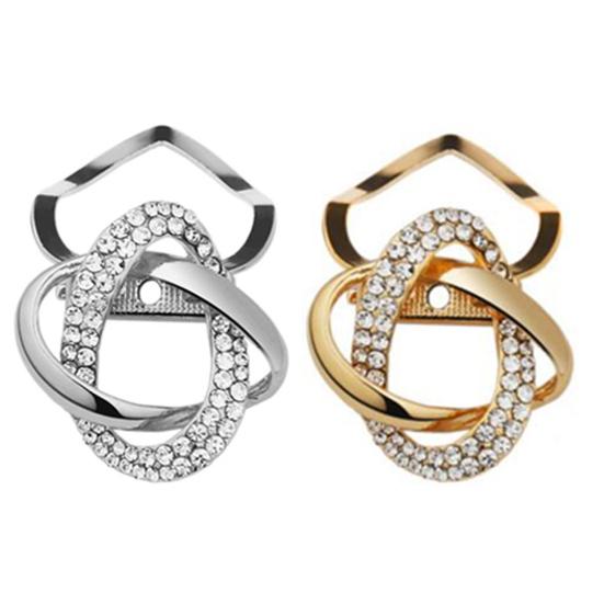 Rhinestone Scarf Buckle Elegant Scarf Clip Buckle Fashionable Sparkly Scarf Clip for Women Neckerchief Shawl Silk Scarves