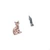 Cat Figurine Sculpture Art Craft Ornament for Fireplace And Guan Yin Statue Accessories Traditional