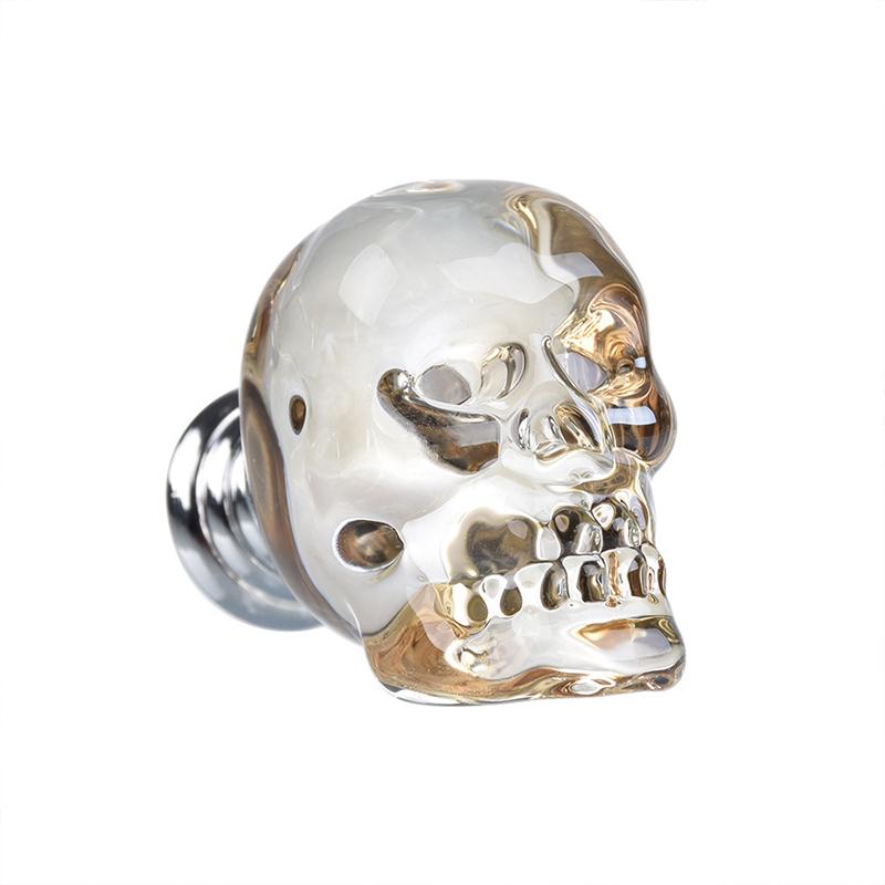 1pc Crystal Skull Drawer Knobs And Pulls, Glass Crystal Cabinets Knobs For Bedside, Cabinet Cupboard Home Kitchen Bedroom Decor