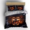 Roaring lion with lightning. Bedding sets Duvet cover sets Duvet covers Pillowcases(1*Duvet Cover 2*Pillowcases without duvet insert)