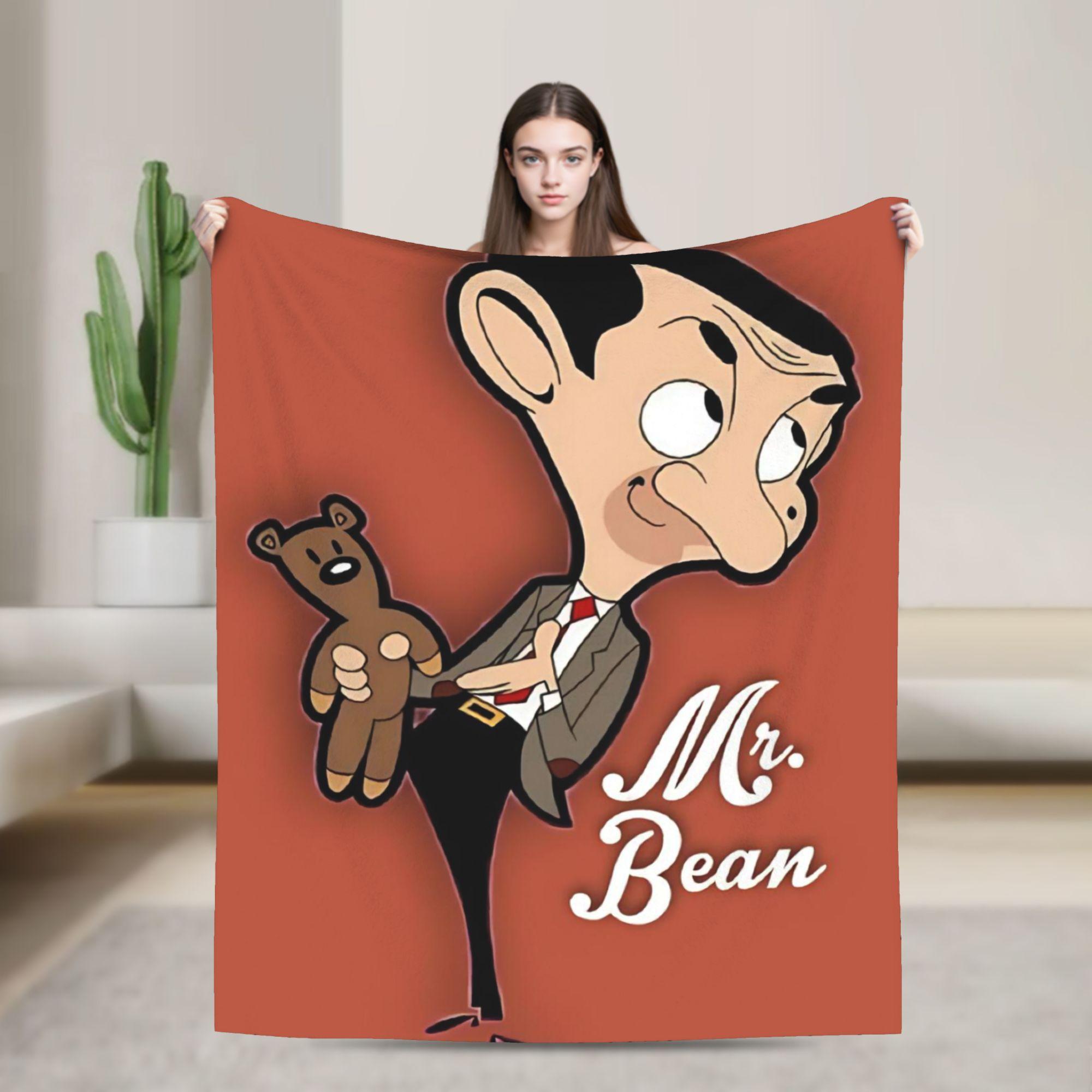 

Mr Beans Warm Soft Blankets Travel Plush Throw Blanket Fluffy Outdoor Flannel Bedspread Sofa Bed Cover 75x90cm