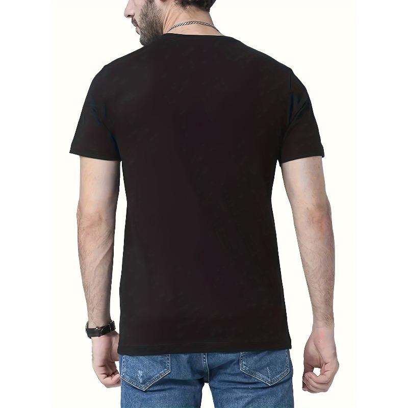 European Sizes Summer Men'S Fashion Short-Sleeve T-Shirt with Letter Pattern Print