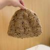 Handwoven Crochet Pullover Hat Retro Basin Hat Sweet Knitted Beanie Cap  Women