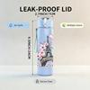 1PC Cherry Blossom Paris Tower Print 750ml Color Plastic Sports Water Bottle Leakproof Flip Straw Lid Suitable for Sports Office Home Use