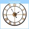 Vintage Metal Wall Clock With Roman Dial Living Room Decor Outdoor Clock Garden