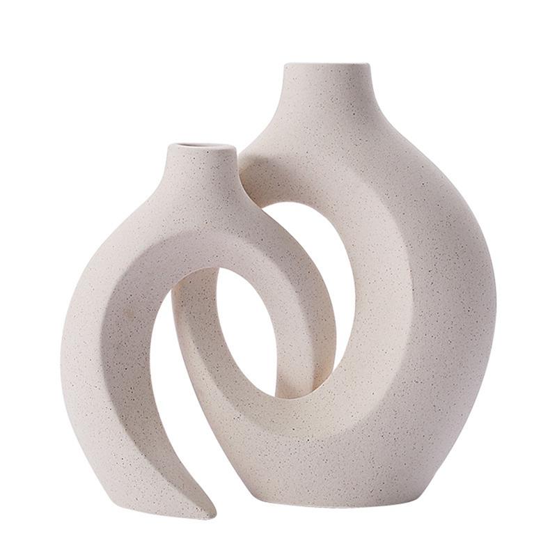 

M-Modern-2 Pcs/Set Vases For Dried Pampas Grass Flowers Nordic Living Room Home Decor Accessories Table Top белый