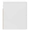 Wall Mounted Nightstand High Gloss White 33 x 34.5 x 40 cm