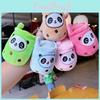 Panda Cute Cartoon Rabbit Fruit Milk Tea Cup Plush Toy Pendant Keychain For Kids