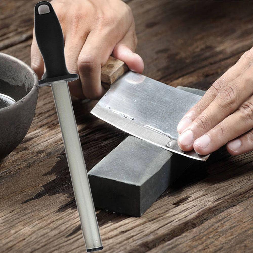 Professional 10/12 Inch Diamond Sharpener Stick with Handle Double Sided Knife Sharpener Rod Quick Sharpening Stone Butcher Chef