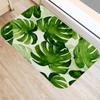 Tropical Plant Palm Leaf Monstera Print Pattern Floor Mat Kitchen Bathroom Carpet Room Entrance Home Decor Door Rug