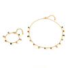 Titanium Steel Multicolor Zirconia Necklace & Bracelet Set - Elegant, Fashionable, and Versatile