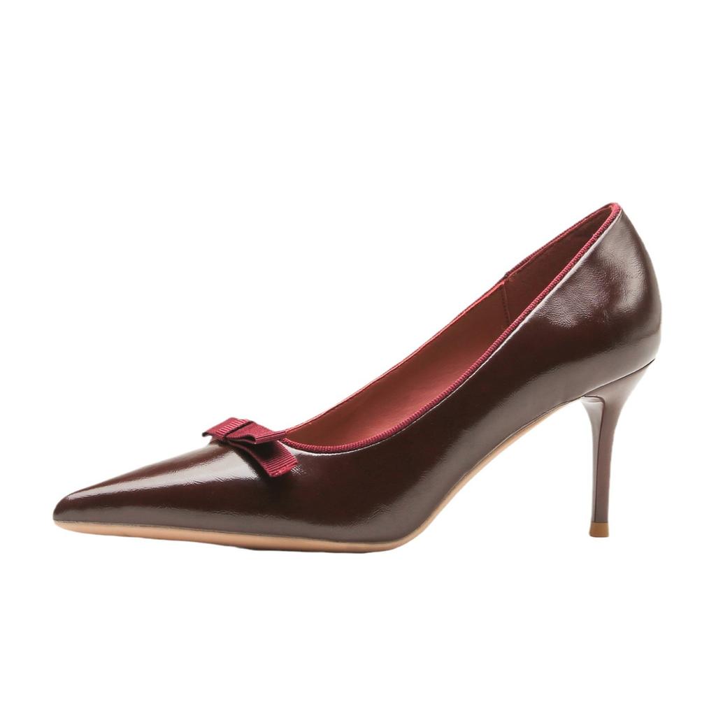 Fashion high sense niche temperament women's pointed head thin heel single shoes new delicate versatile elegant woman