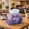 1pc Romantic Lavender Tissue Holder- Purple Floral Heart Butterfly, Sturdy Napkin Organizer for Vehicle, Kitchen, Dining, Home Decoration- Decorative 