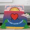 Canvas Painting Blanket Bad Bunny Un Verano Sin Ti Flannel Blankets Pop Music Album Star Warm Throw Blankets for Travel Bedding
