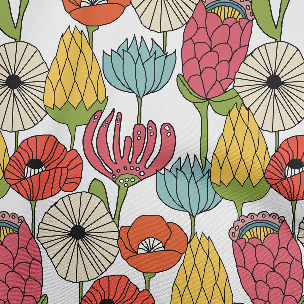 oneOone Cotton Flex Gray Fabric Tropical Floral Quilting Supplies Print Sewing Fabric By The Yard 40 Inch
