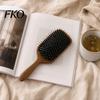Tangle Remover Brush Air Cushion Hair with Wooden Handle, Gentle Scalp Massage Boar Hairbrush Bristles Brush, Anti-static Detangling Paddle