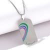 Rainbow Love Tag Jewelry New Stainless Steel Couple Love Pendant Necklace Jewelry