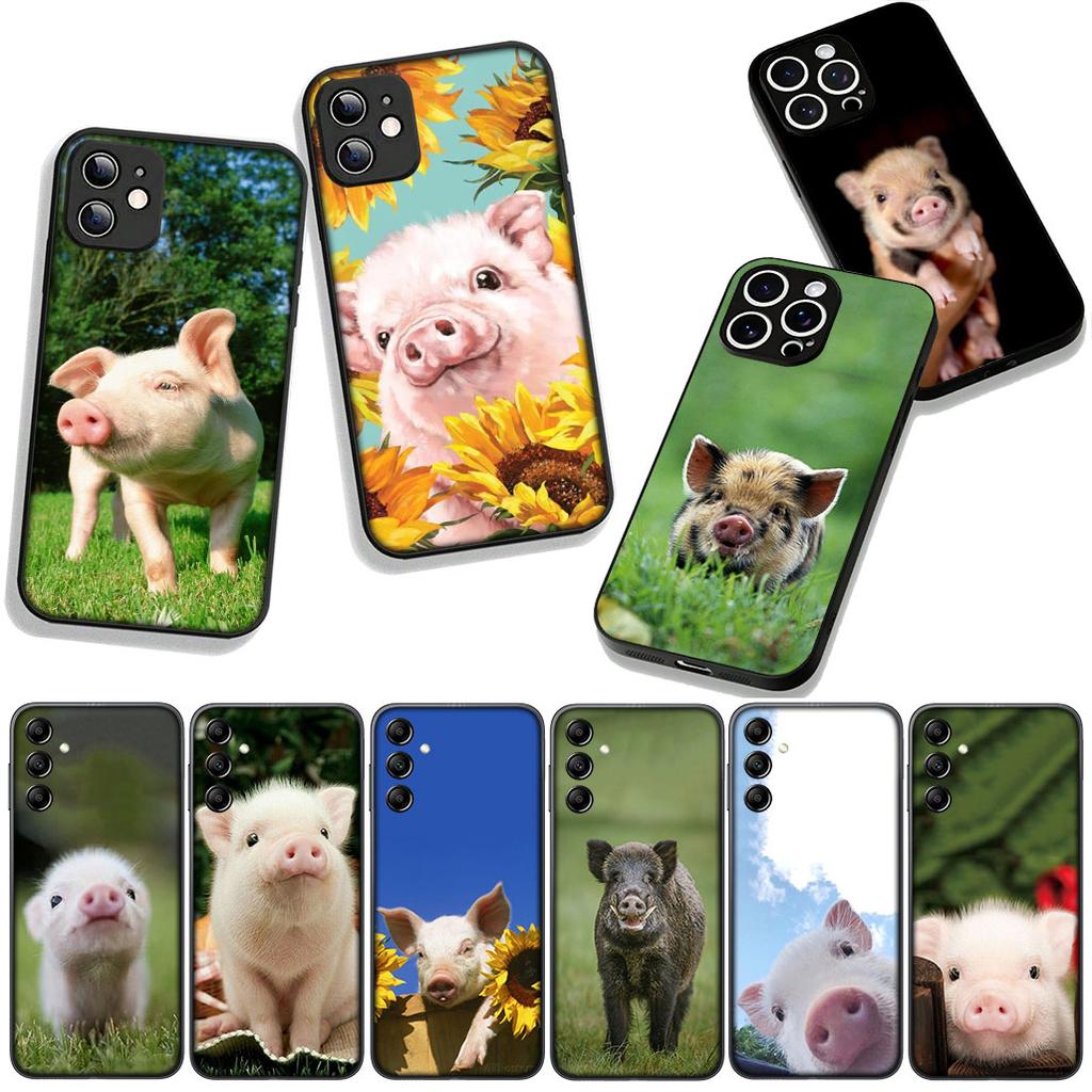 Anime Cute Pig Funny Phone Case for Samsung Galaxy A25 A37 A57 A12 A14 A31 A41 A50 A51 A70 A71 A72 A21S A04 M15 Note 20 9 8 10