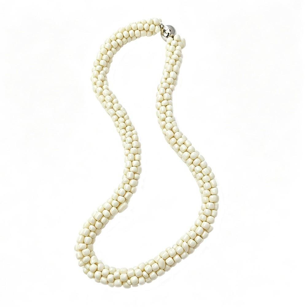 Multi-Layer Beads Women's Necklace Stainless Steel Magnetic Clasp Bohemian Necklace Party