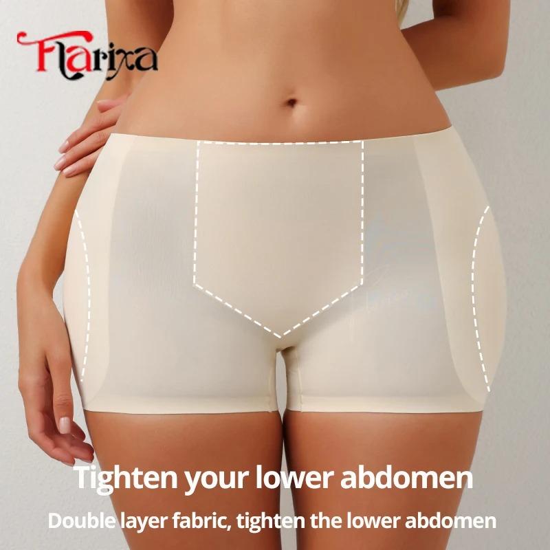 Flarixa Hüftpolster Shapewear Slips Po-Lifter Shaper Bauchkontrolle Unterwäsche Boxershorts Po-Verstärker Modelliershorts Eisseide