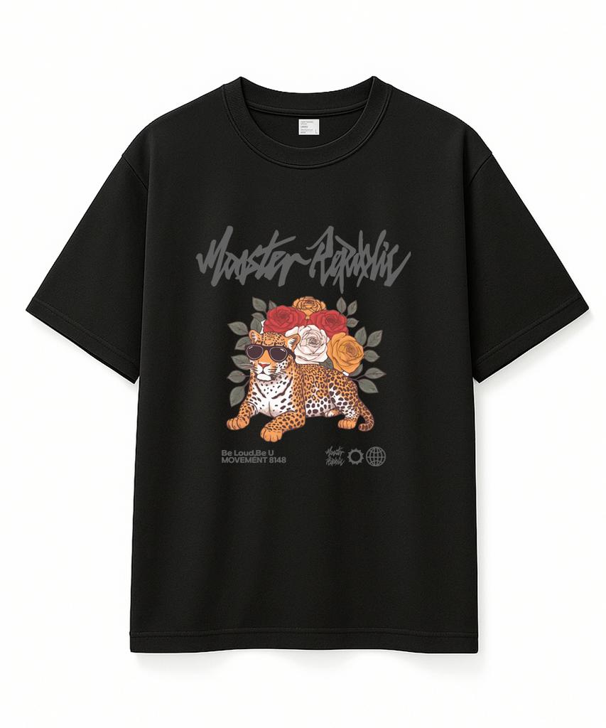 MONSTER REPUBLIC Leopard Garden Vivid T-Shirt Black_8148