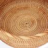 Handmade Rattan Storage Basket Round Fruit Basket Tray Basket Candy Storage Basket