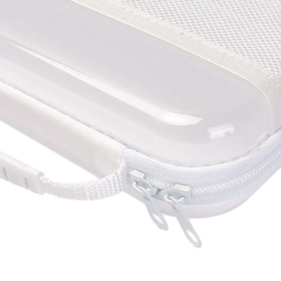 Transparente wasserdichte Kulturtasche Hartschalen-Aufbewahrungskoffer mit Netztasche Reise-Organizer mit Griff Trocken-Nass-Trennung