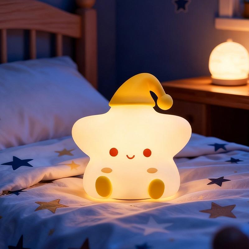Silicone Star Night Light - Squeeze Decompression Toy & Desktop Ornament