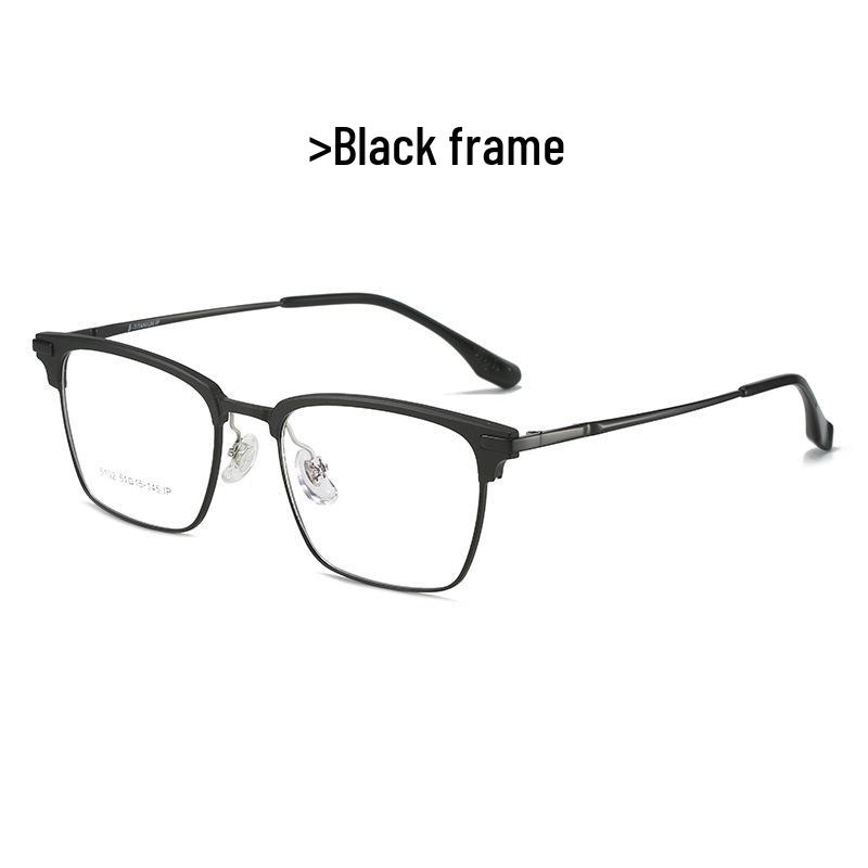 Two-Tone Aluminum Titanium Optical Glasses Frame - Ultra-Light Aviator Design (5102)