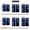 2pcs,2D Plane Printing Curtain Popular Blue Pattern Versatile Durable Polyester (without Rod) Art Deco Festive for Room,
