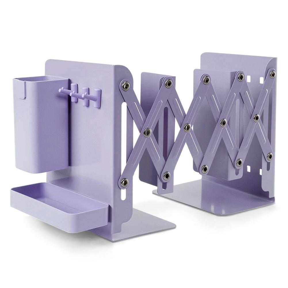 

Выдвижная настольная подставка для книг износостойкий современный металлический держатель для книг вертикальная стойка-сортировщик файлов школьные принадлежности для студентов фиолетовый