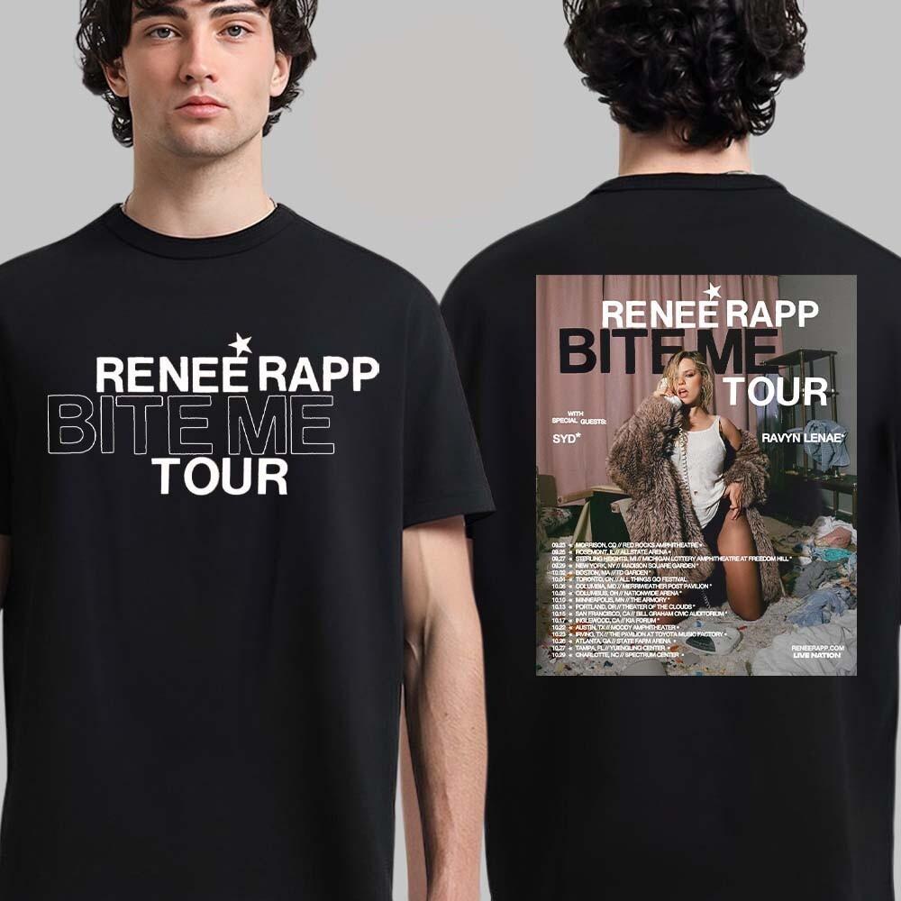 Renee Rapp Bite Me Tour 2026 Schedule Tour Dates Two Sided T-Shirt All Size S-3X S