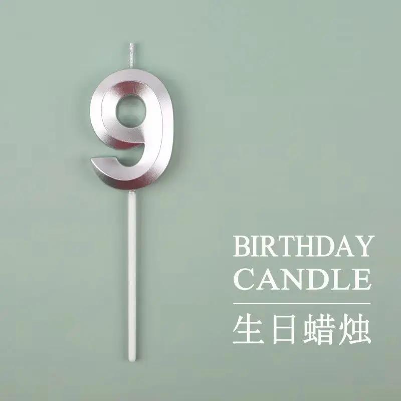 New 0 1 2 3 4 5 6 7 8 9 Cake Topper Kids Girls Boys Baby Party Supplies Colorful Decoration Wedding Birthday Number Cake Candles