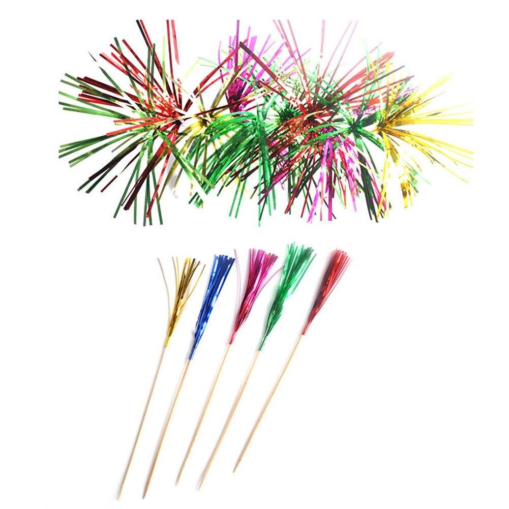 

Цветной деревянный фейерверк, чек, фейерверк, палочка, украшение для фруктовой тарелки, деревянный цветной знак, украшение для десерта, торта, напитка, коктейля, инструмента