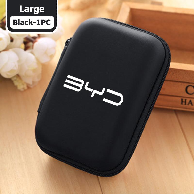Earphone Data Case Portable Mini Zipper Car EVA Storage Bag For BYD Atto F0 G3 I3 Ea1 F3 E6 Yuan Plus Song Max Tang Dmi