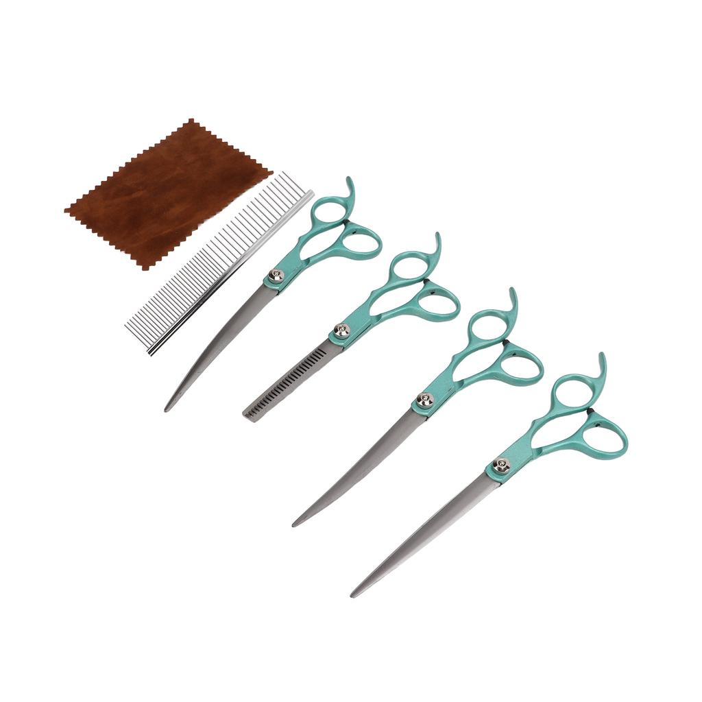 Conjunto de Tesouras para Tosquia de Animais de Estimação 7 Polegadas Tesouras Divididas com Pintura Colorida Conjunto de Tesouras para Aparar Pelo
