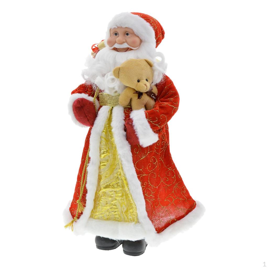 Santa Claus Figurines, Standing Figurines Decorations Gift for Indoor Home Office