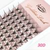Goddess Premade Volume Big Fans 20D 30D  Individual Lashes Extension Pointy Stem Eyelash Extensions Natural Soft Russian Volume