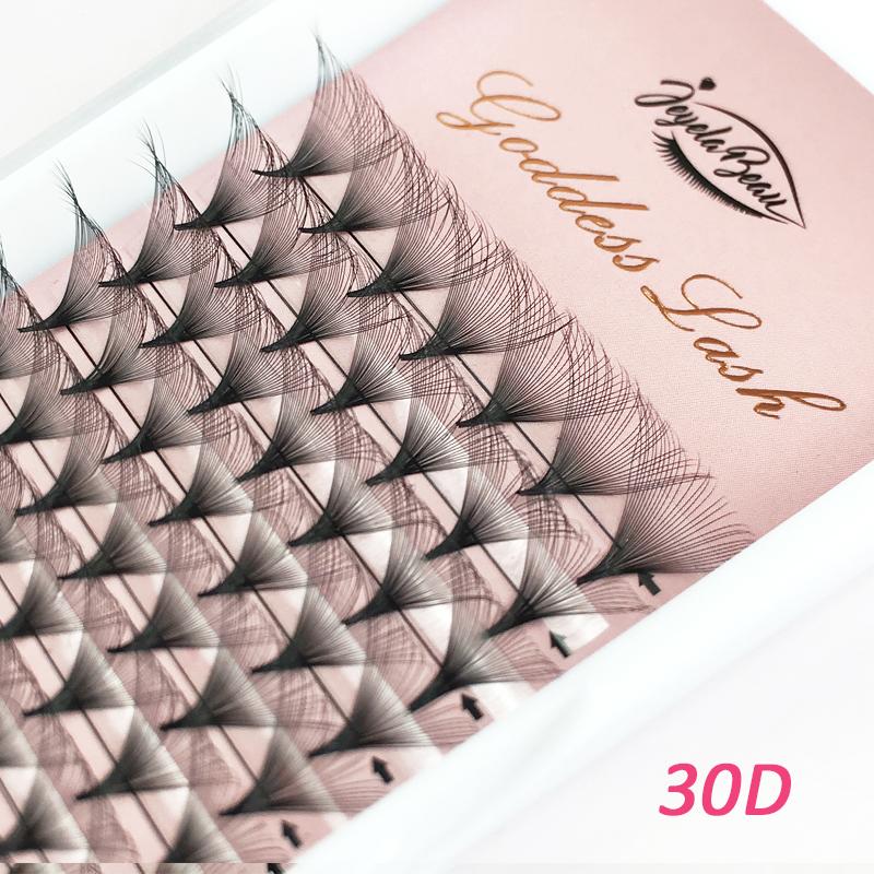 Goddess Premade Volume Big Fans 20D 30D  Individual Lashes Extension Pointy Stem Eyelash Extensions Natural Soft Russian Volume