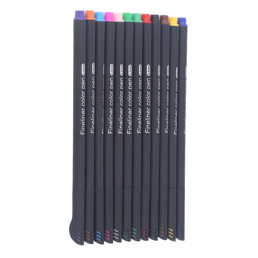 12 Pcs Sublimation Ink Pen Set Multicolor 0.4mm Fine Tip Heat Transfer Pen with Number 6 Adapter