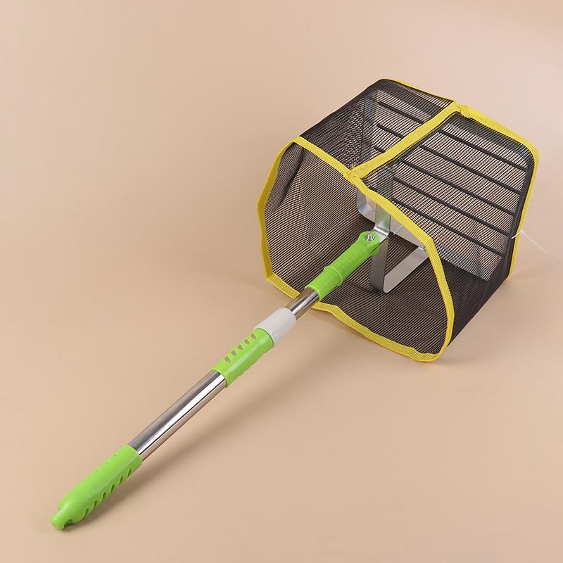Portable 180 Degree Angle Adjustable Square Ping Pong Ball Picker Telescopic Stainless Steel Table Tennis Ball Catcher