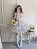 MODKOKU Lolita JSK Jumper Skirt with Ribbon and Mori Girl Tiered Lolita Light Size M Women's Bride-Style Lace-Up Ruffles, Palace-Style Dress,