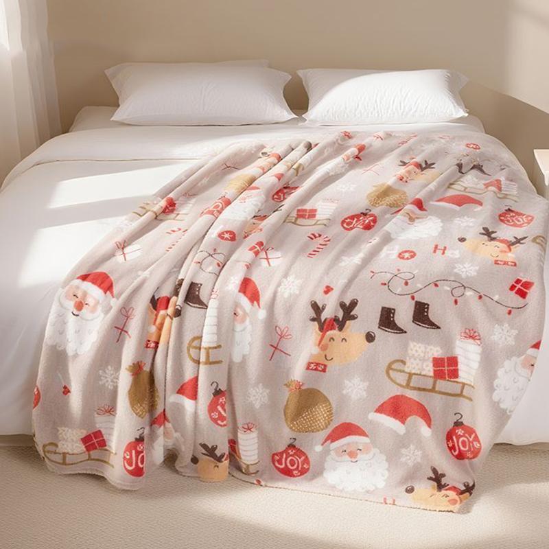 Printed Christmas Blanket Christmas Decorative Blanket Little Soft Blanket Warm Cover For Winter 130x170cm