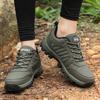 Anti-slip Hiking Shoes for Women Breathable Casual Trainers PU Leather Wear-resistant Outdoor Sneakers for Camping Trekking