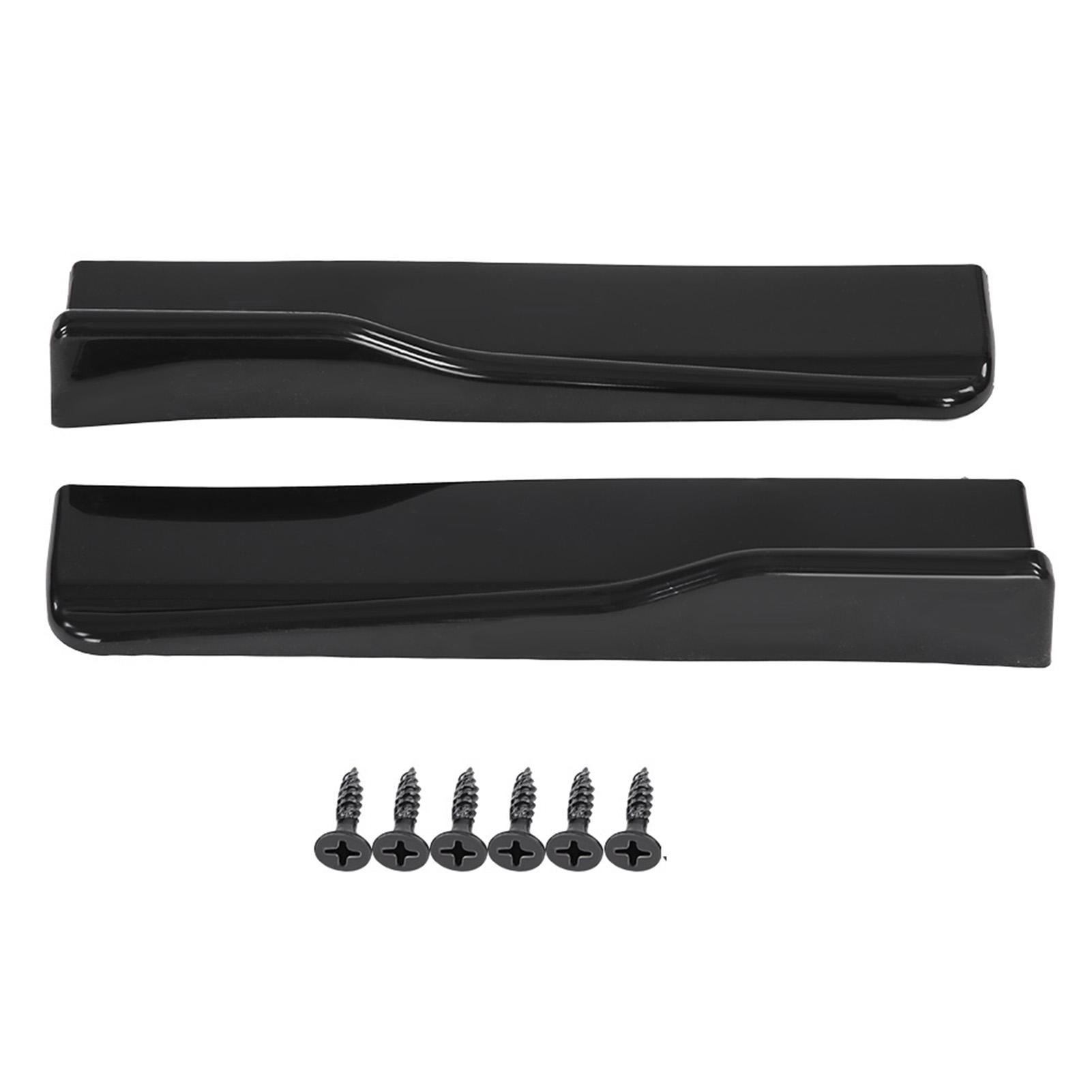 Pair of Car Side Skirt Cover Trim Rocker Splitters Winglet Anti scratch (Short)