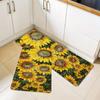 1Pcs Summer Sunflower Pattern Floor Mat Modern Kitchen Polyester Rug Non-Slip Colorful Indoor Carpet, For Home Bathroom Bedroom Living Room Decor