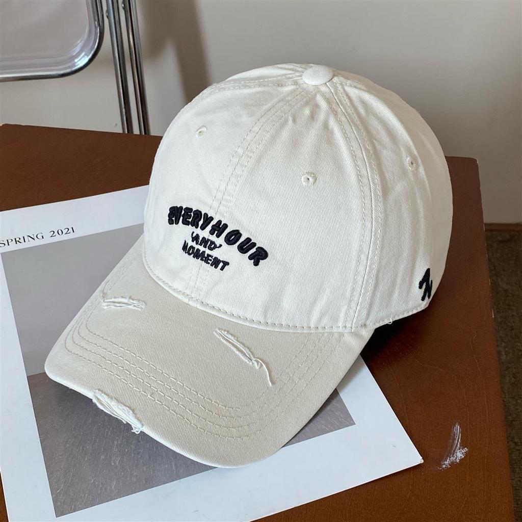 Ricygvm Red Baseball Hat For Women Embroidery Letter Duck Tongue Cap Outdoor Sport Sunshade Visors Unisex Solid Color Plain Color Peaked Hat